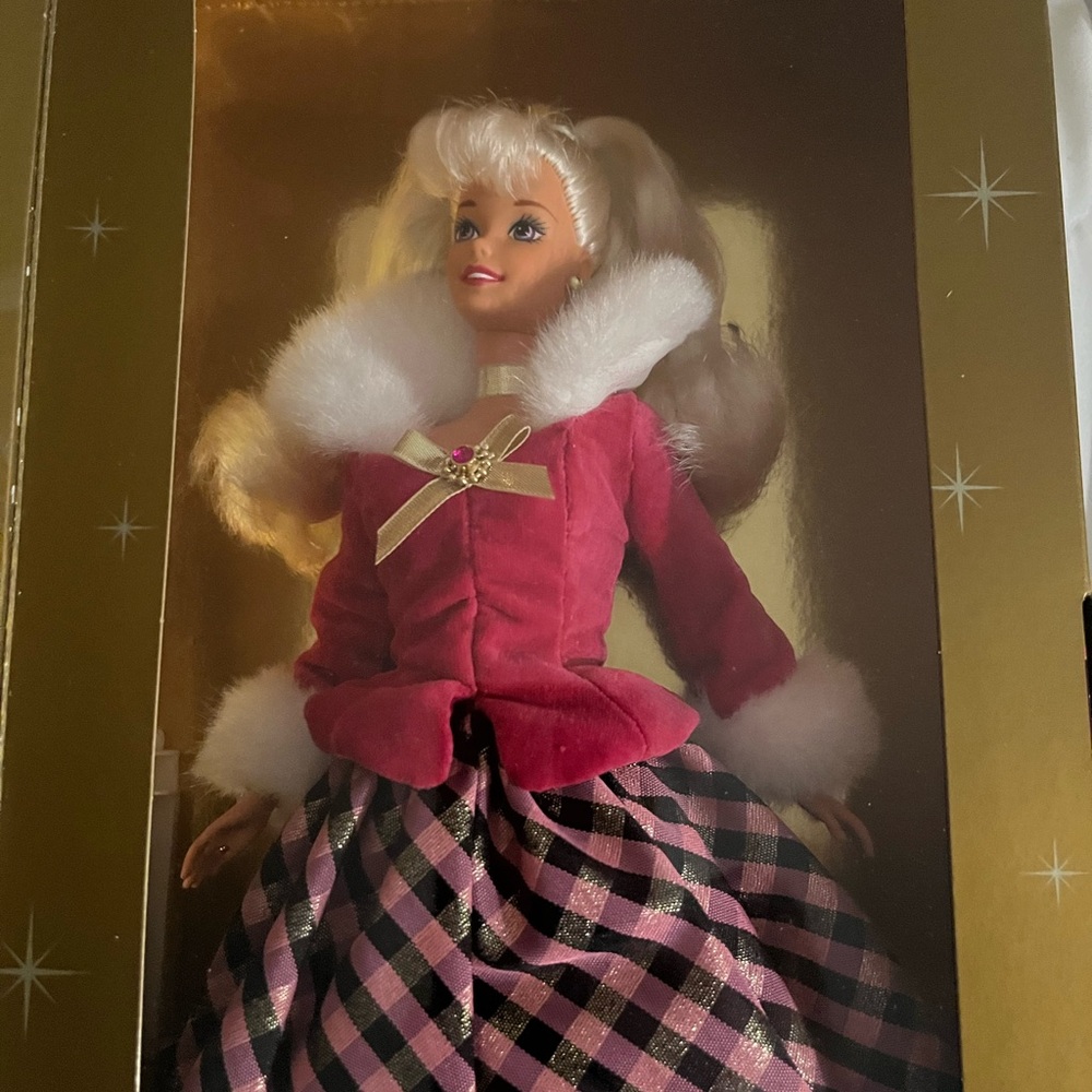 Avon Winter Rhapsody Barbie in Gold Box 1996 As is.  Great condition in box.